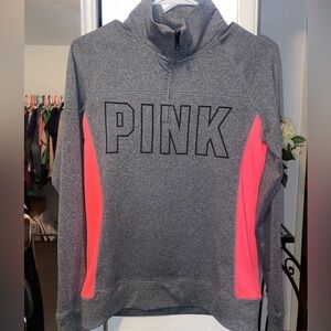 Pink Victorias Secret Ultimate Quarter‎ Zip Long Sleeve Pullover
